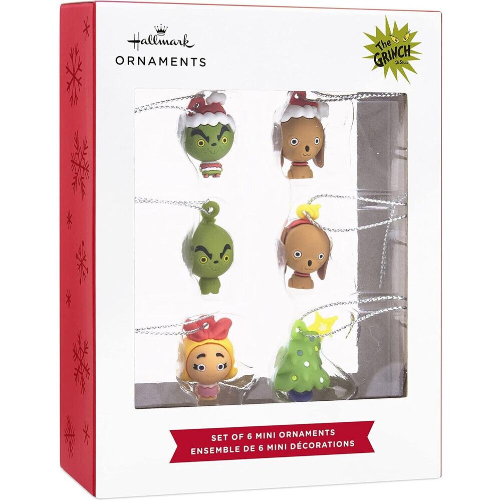 🔥Hallmark Miniature Ornaments How The Grinch Stole Christmas Set/6 Mini 2023💥